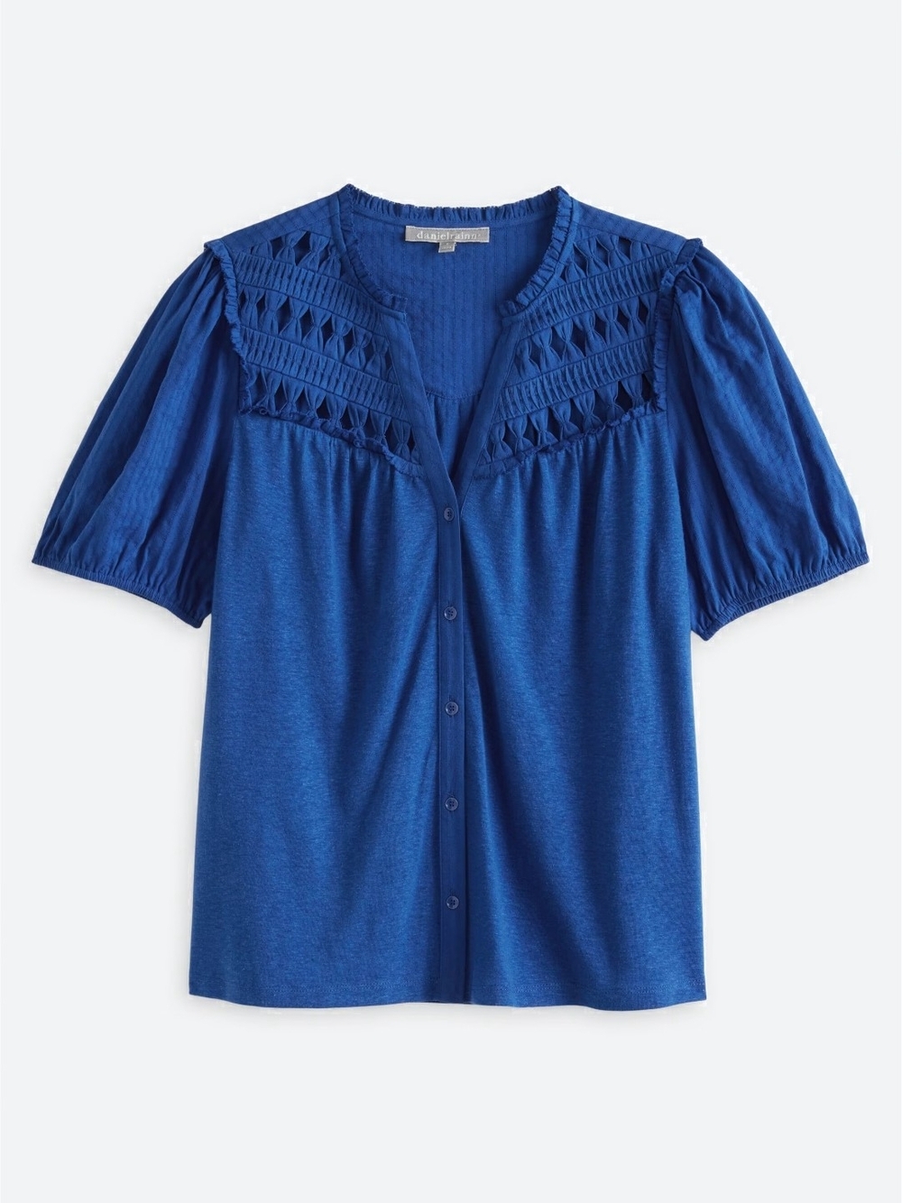 Daniel Rainn, Joan Short Sleeve Split Neck Top